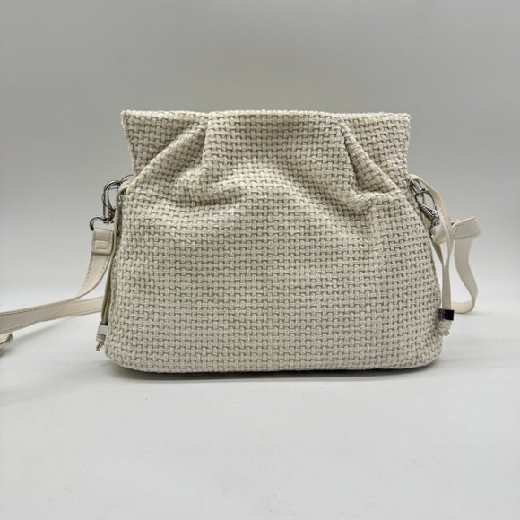 Macy's On 34th Bradlie soft woven fabric small shoulder crossbody bag - Cream - Picture 1 of 14